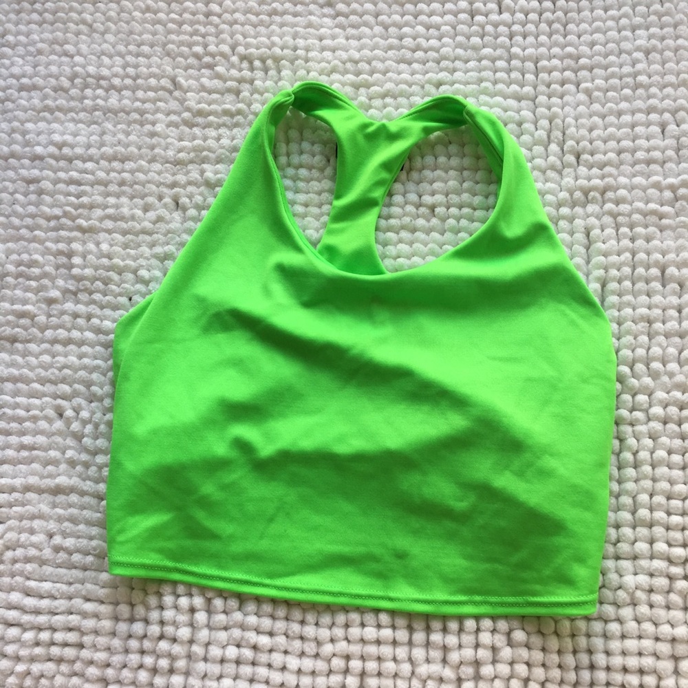 [carbon 38] k-deer lime green sports bra - Picture 3 of 5
